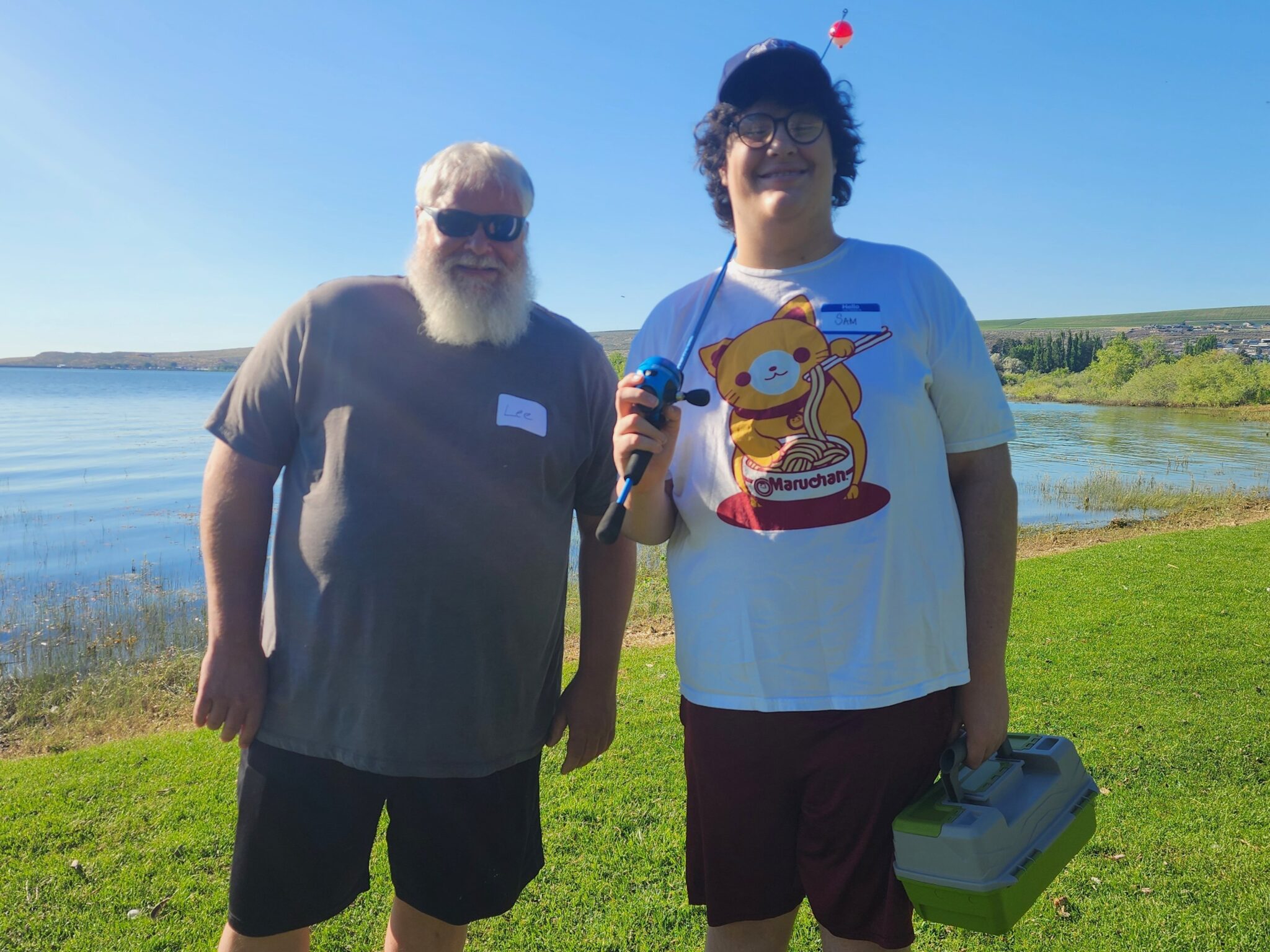 25PotholesReservoir1 two participants at potholes reservoir