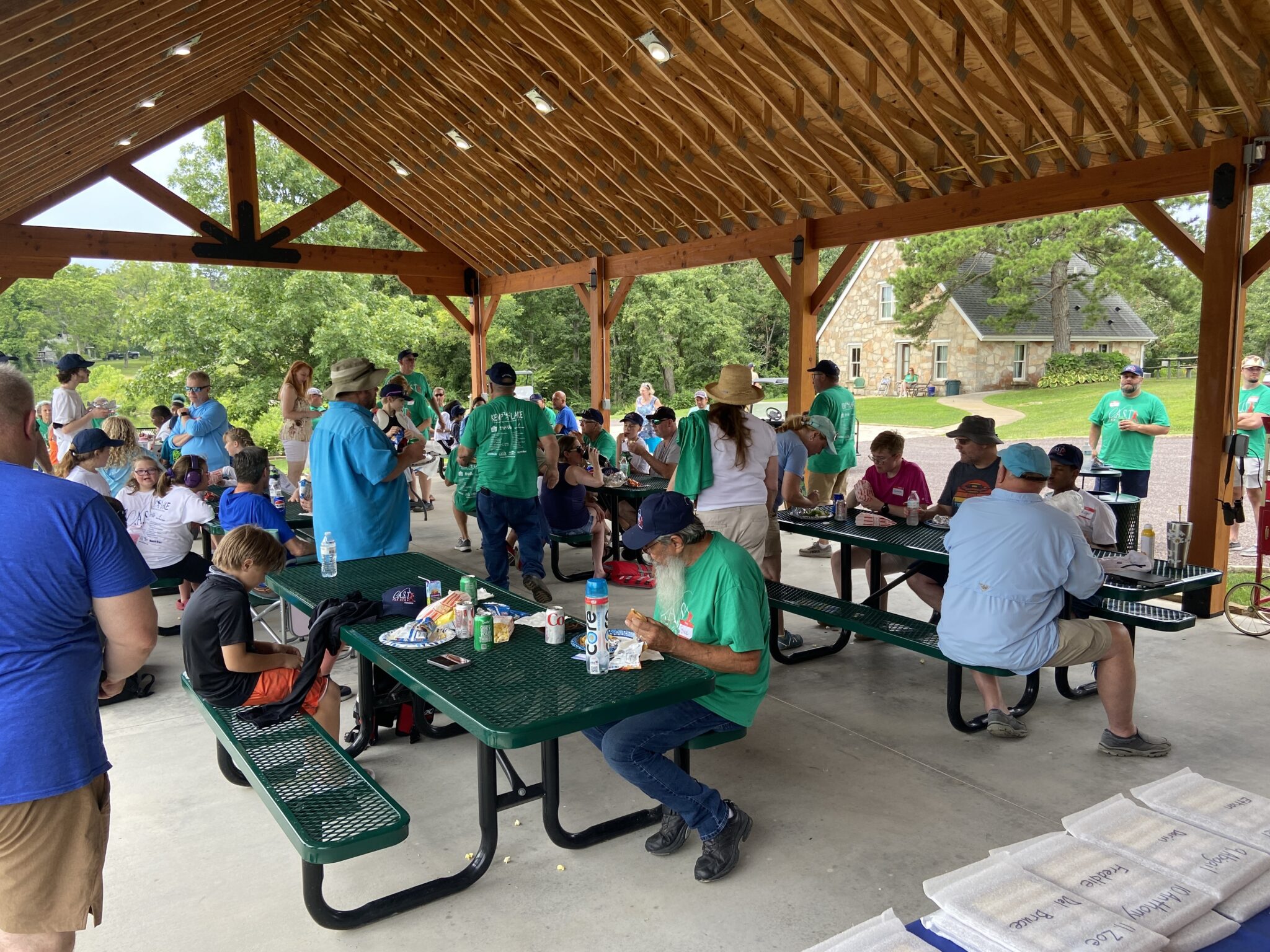 Kemp Lake 2024 Lunch two participants at Kemp Lake