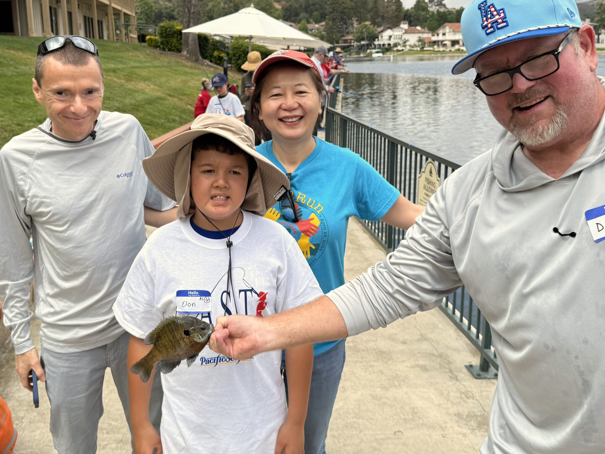 25WestlakeVillage1 Joyous participant with fish at west lake village