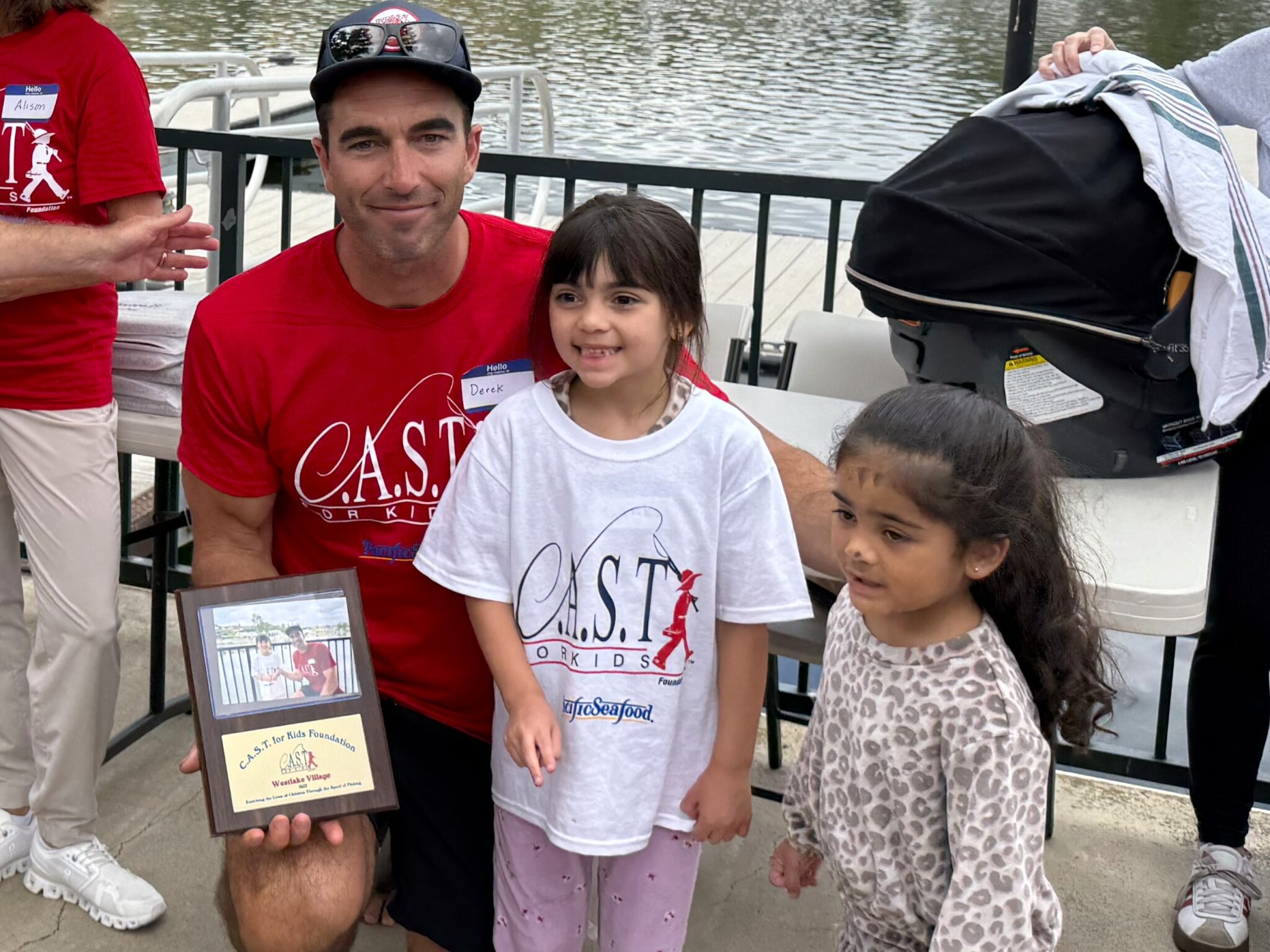25WestlakeVillage3 young participant with plaque at west lake village