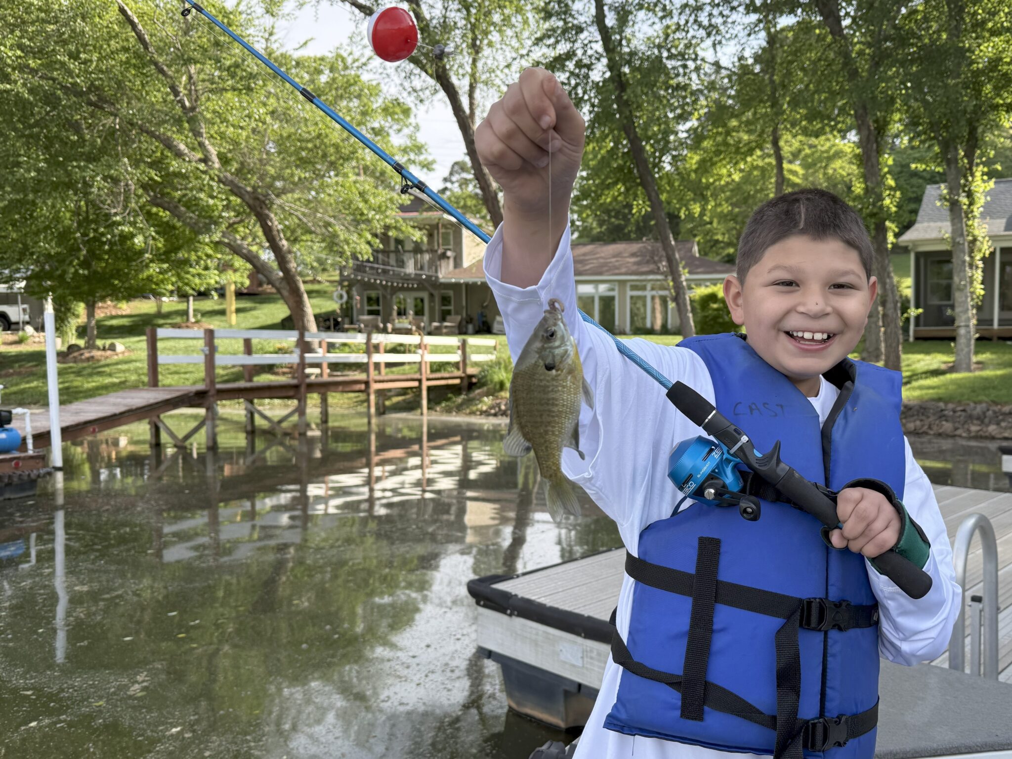 young boy at lake hickory