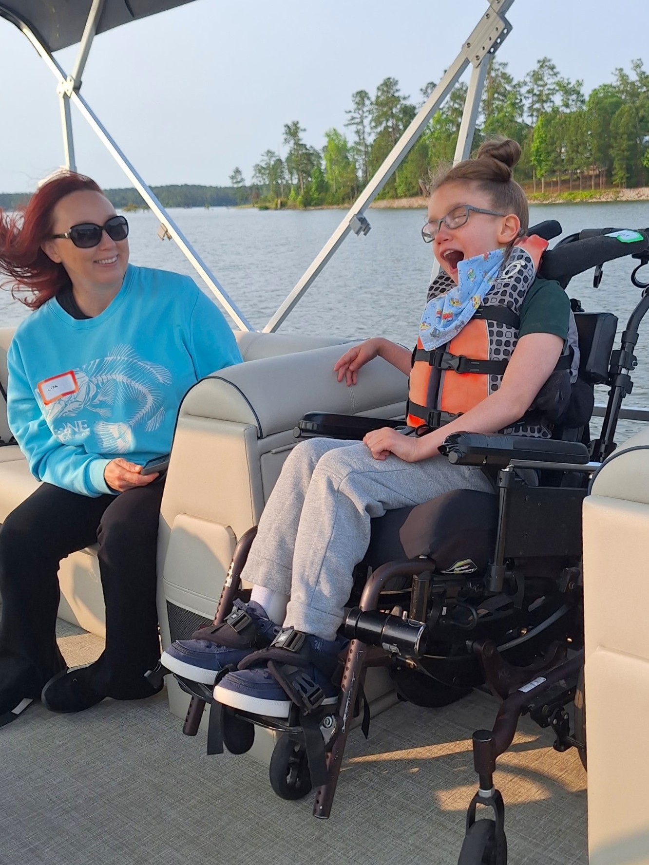25LakeThurmond2 particpant in wheel chair at lake thurmond