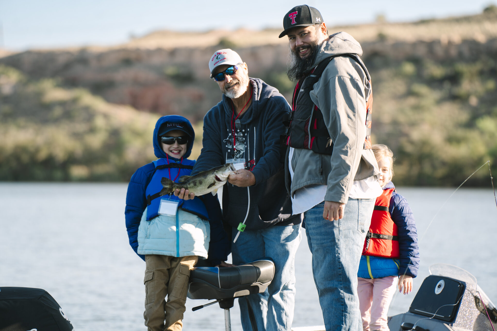 three participants at Buffalo Bay Marina