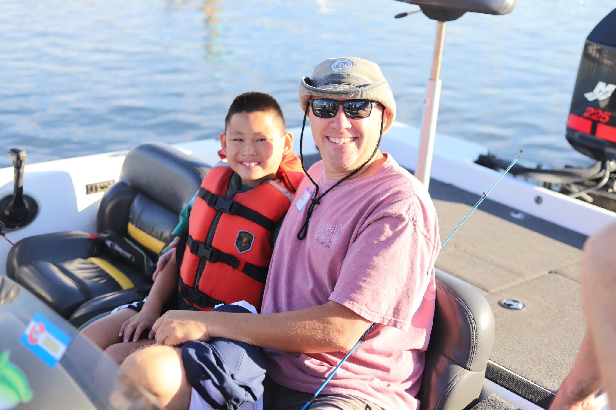 Chatfield1 participants on boat at Chatfield State Park