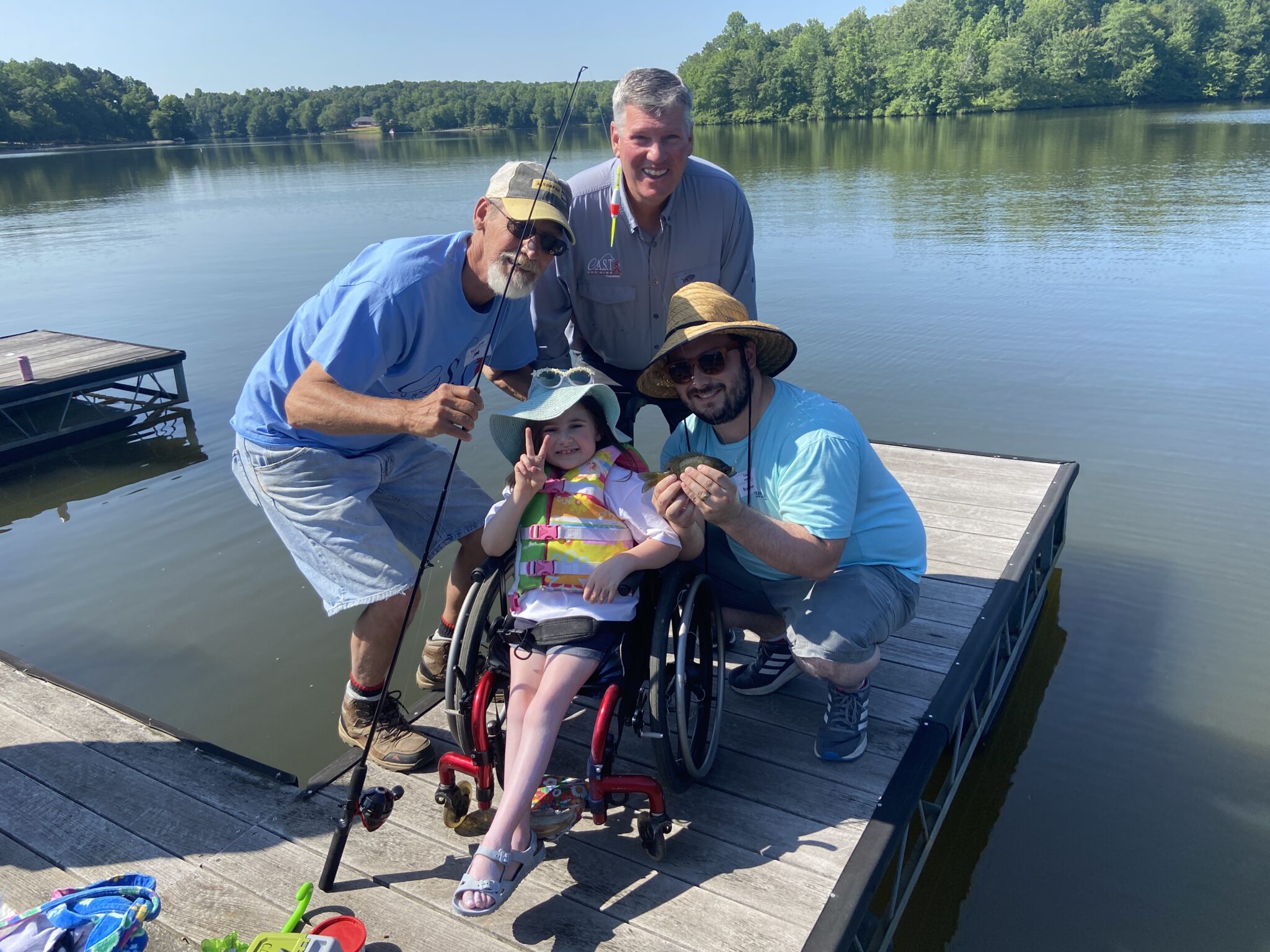 IndianLake1 fishing on the dock at Indian Lake Clubhouse