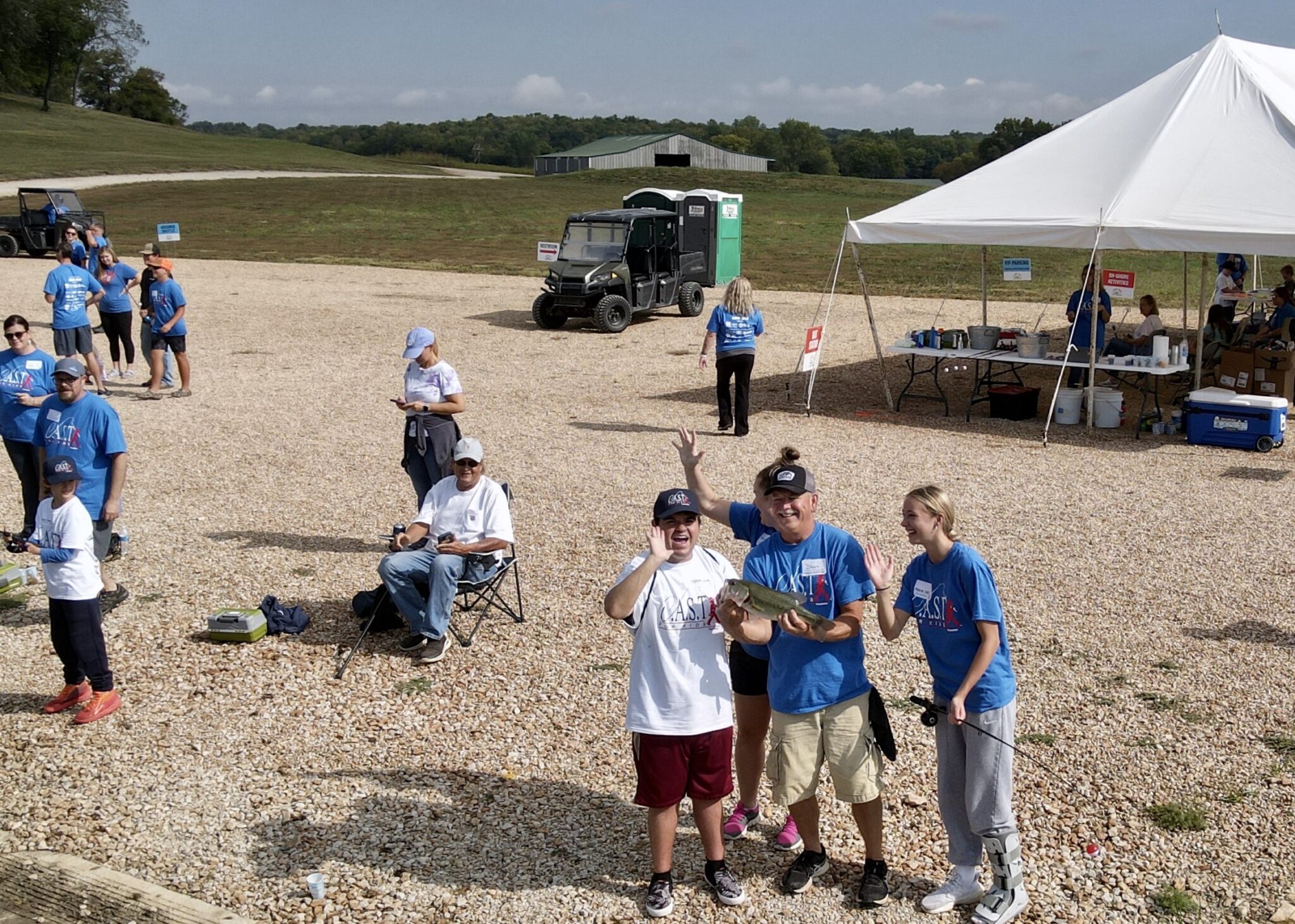 participants on the beach at Lone Oak