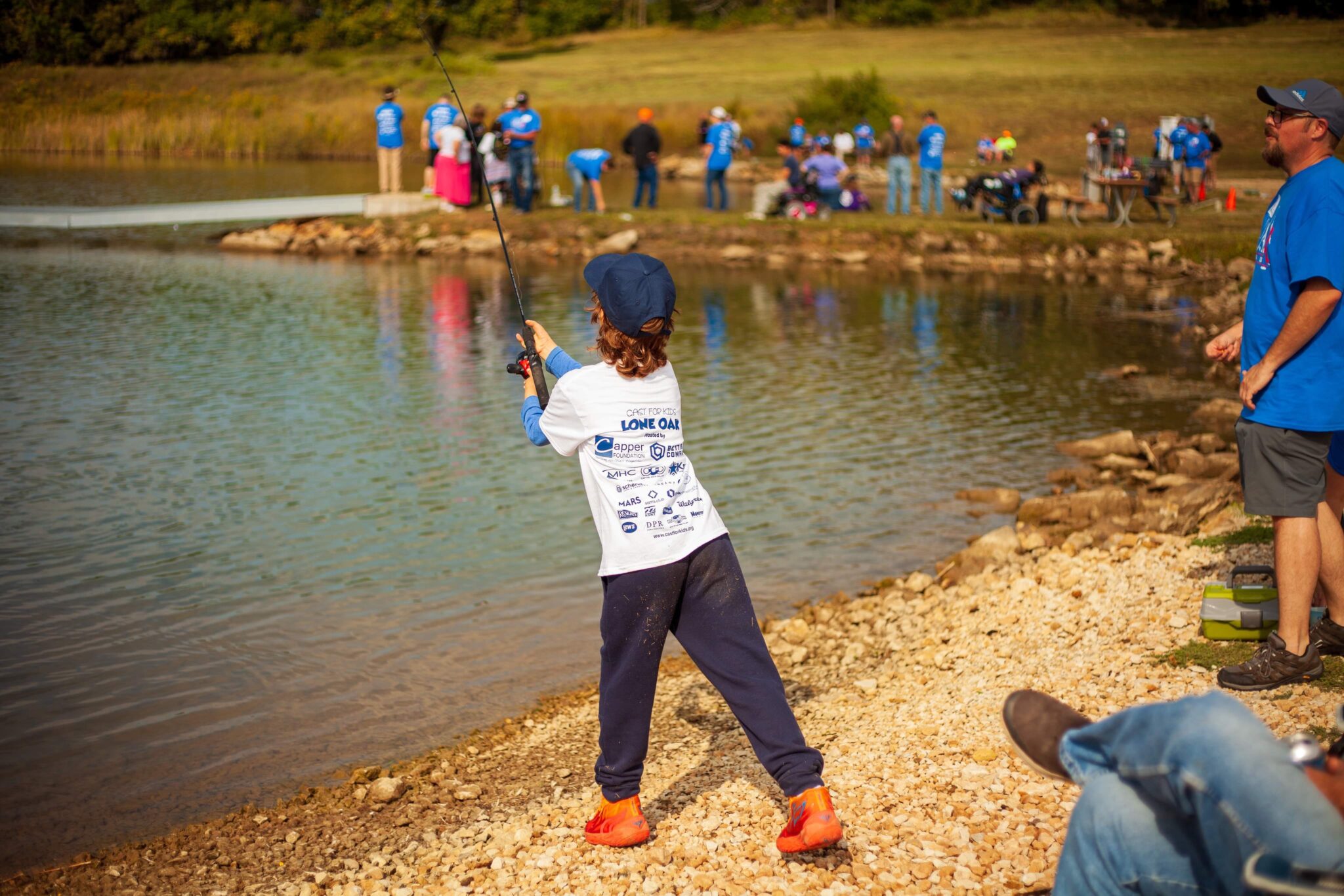boy fishing at Lone Oak