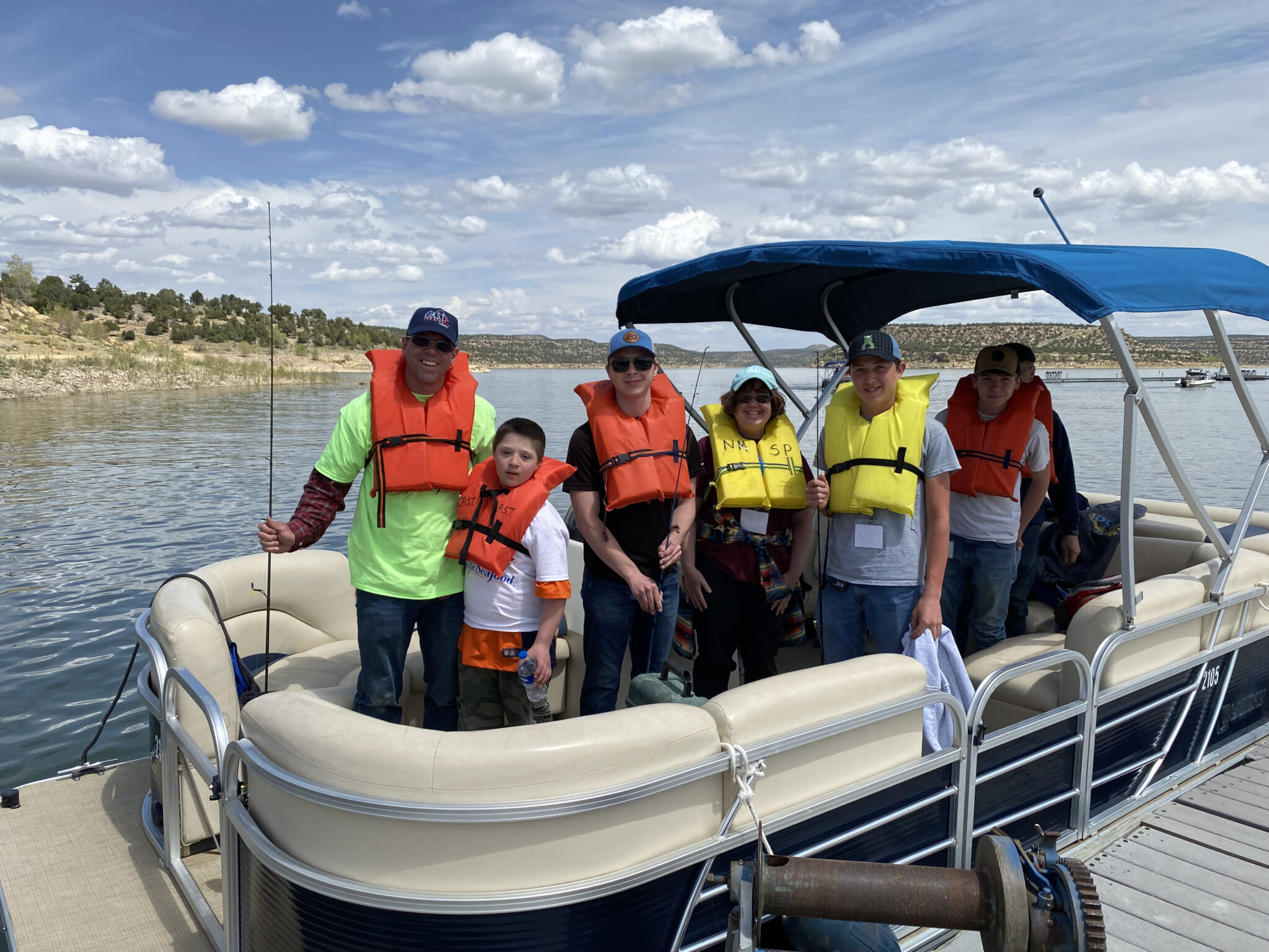 Navajo 3 Participants in boat at Navajo Lake