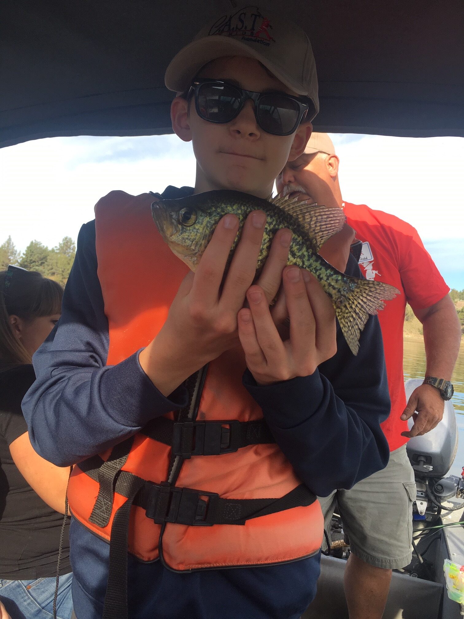 Prineville2 showing off fish at Prineville Reservoir State Park