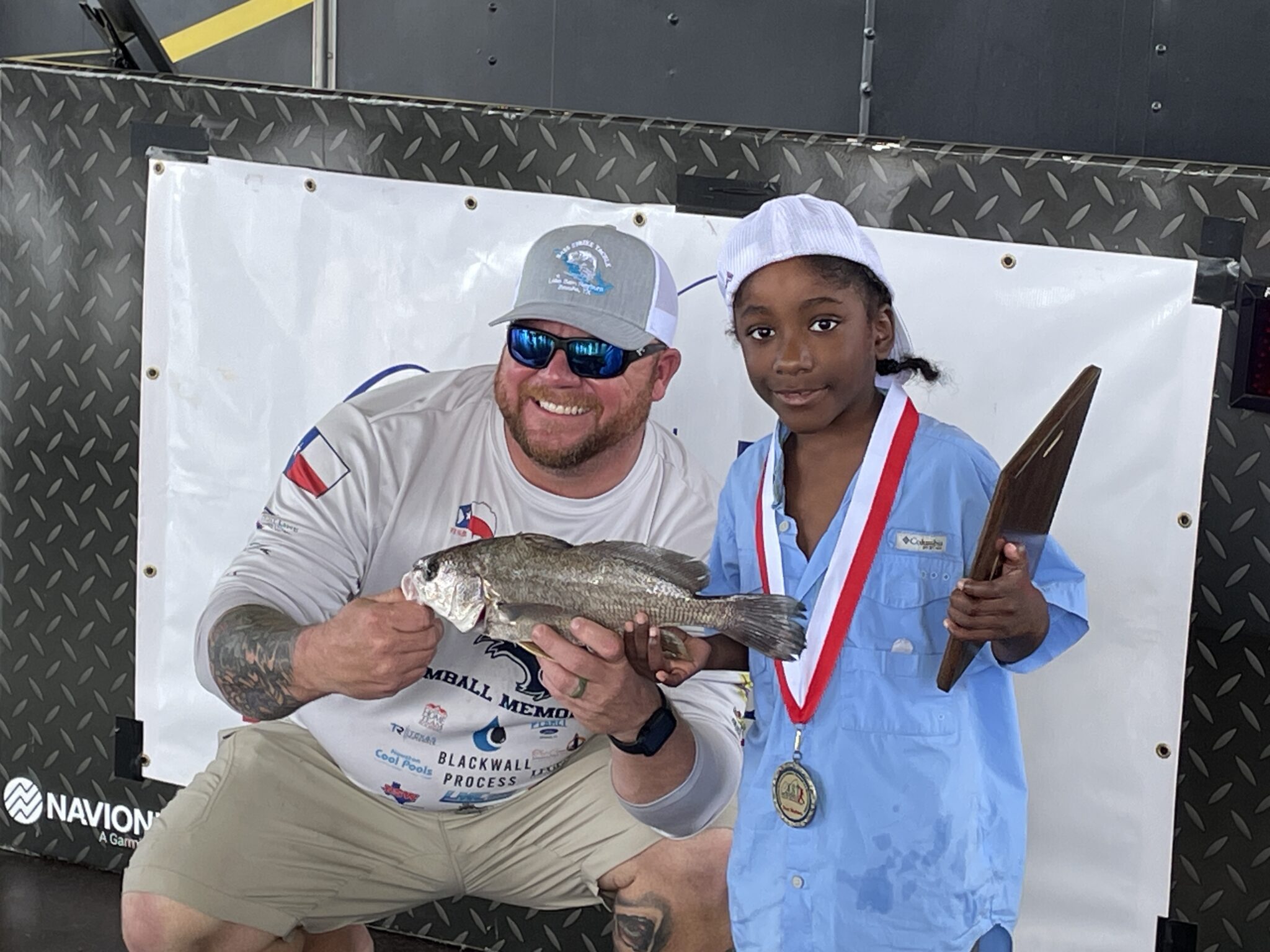 Sam Rayburn showing off fish