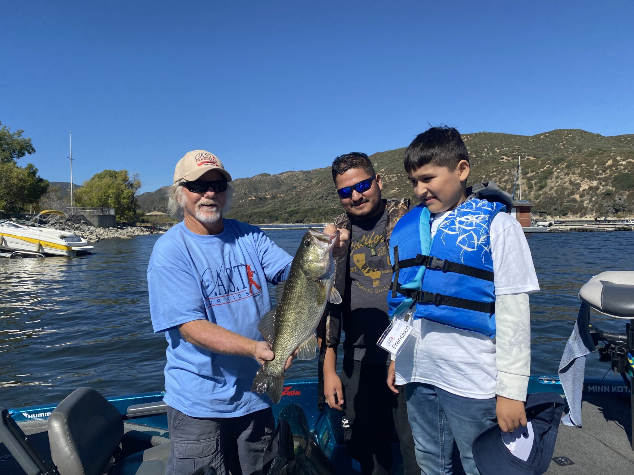 Silverwood Lake 2 three participants at Silverwood Lake