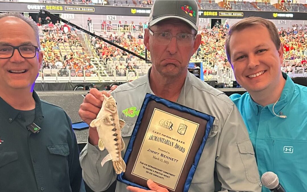 JMB Fishing Foundation’s Jimmy Bennett honored with humanitarian award at Bassmaster Classic in Fort Worth