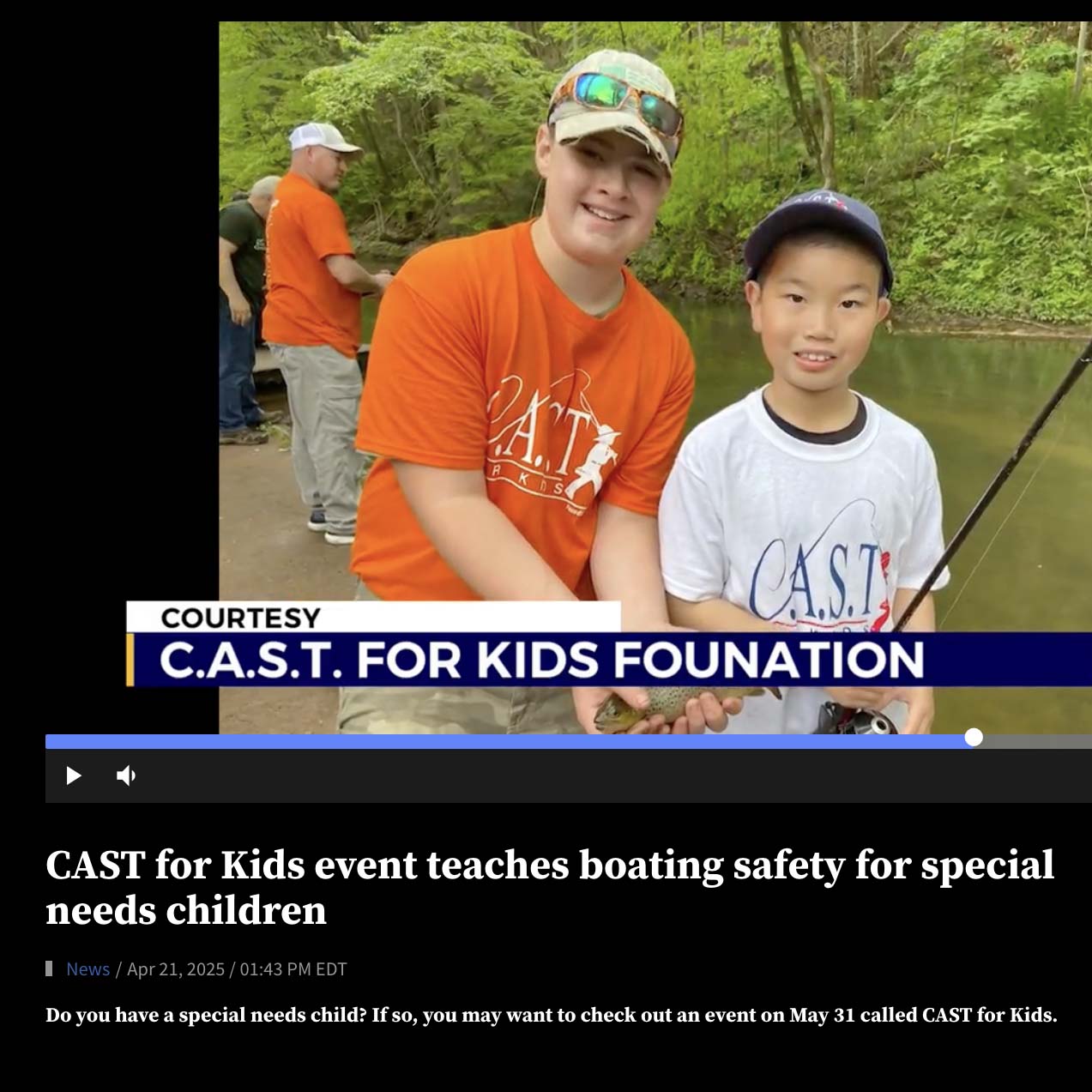CAST for Kids event teaches boating safety for special needs children