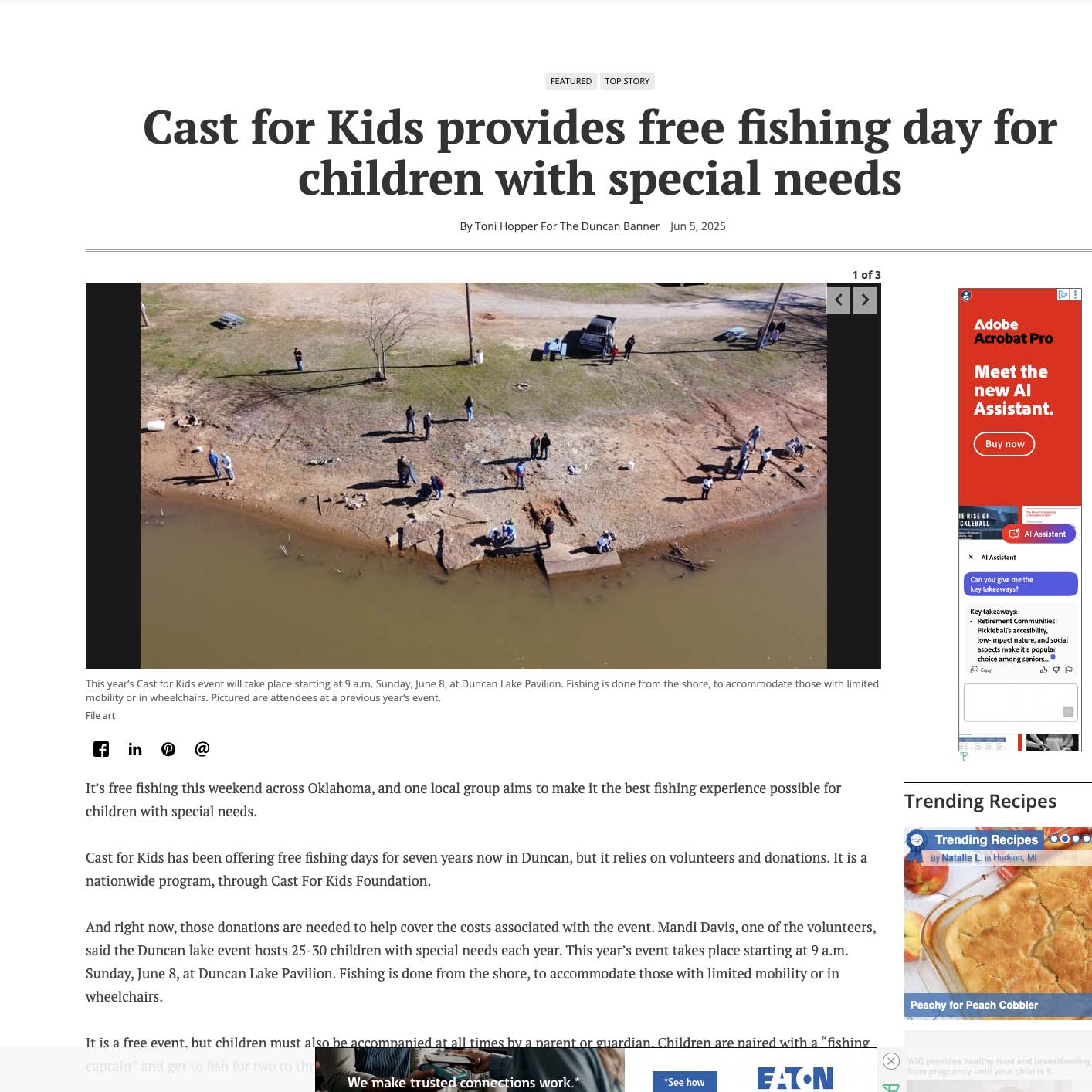 Cast for Kids provides free fishing day for children with special needs