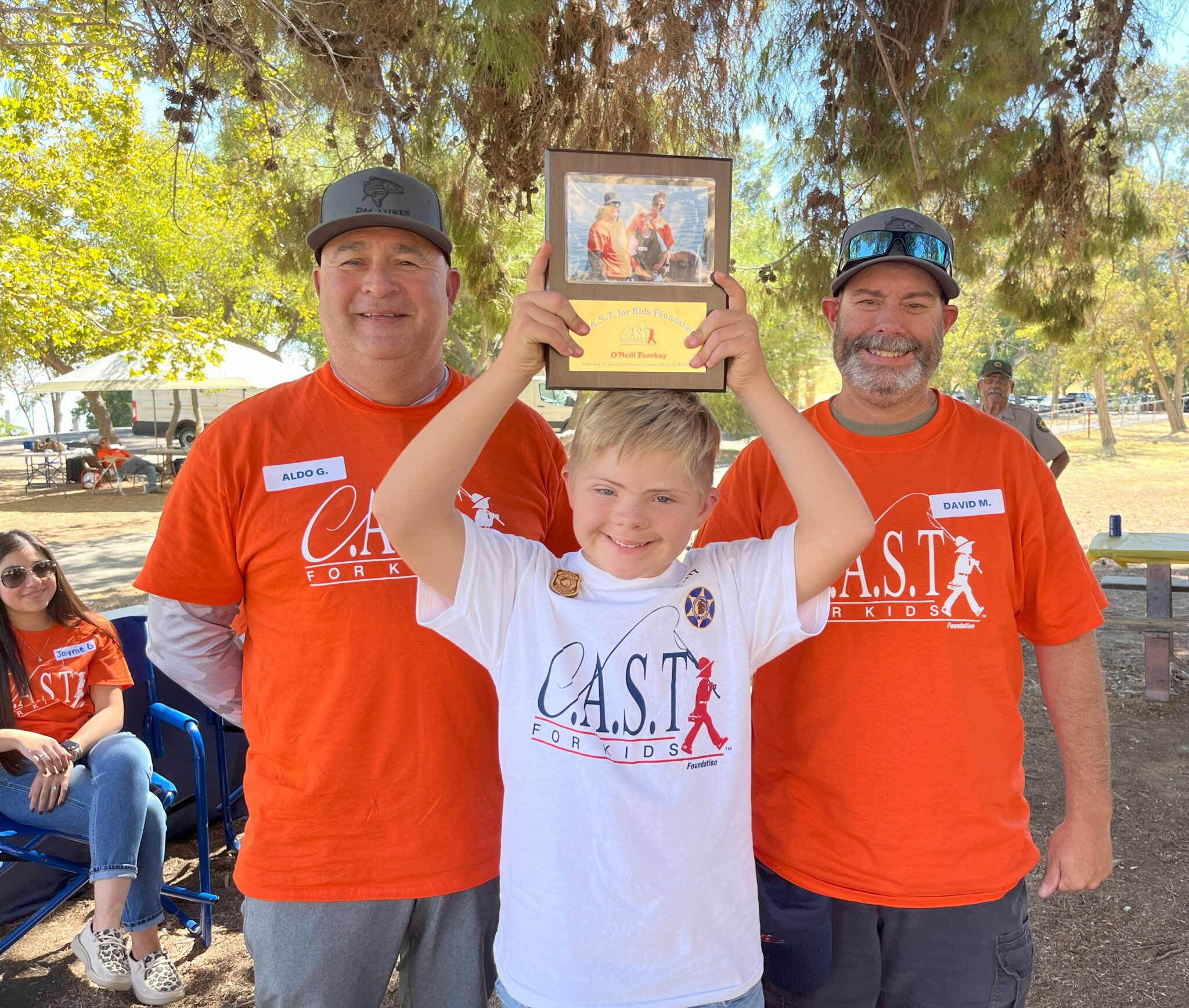 three participants at Saugatuck River